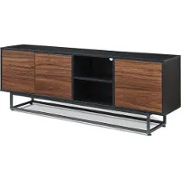 En.casa Commode Boxholm 160x30x57 cm zwart en walnootkleurig []