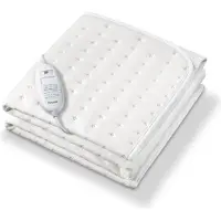 Sanitas SWB 30 Elektrische deken - Onderdeken - 130 x 75 cm - 3 Verlichte warmtestanden - Automatische uitschakeling - Fleece - Machinewasbaar - 2 Jaar garantie - Wit