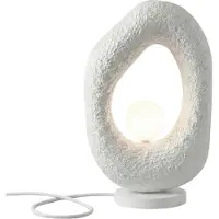 Opviq , hoogwaardige bureaulamp, metalen behuizing, glasvezel kap, 50 cm hoog, Ø10 cm glas, 200 cm kabel, IP20, wit, modern design voor stijlvolle woonruimtes, exclusief lamp.