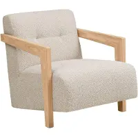 Ebuy24 Fauteuil Caracas | chenille beige 88x72x72 cm fauteuils | NADUVI