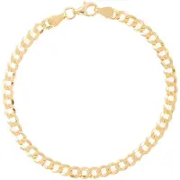 Cavill - 925 Sterling Zilveren Armband - Gouden Verguld - 17,5 cm Pantserarmband - Elegante & Verstelbare Damesarmband - Karabijnsluiting