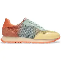 Hispanitas Dames Trainers Kansas geel (35), Leer, Plat, Veters, Casual, Veelkleurig CHV253812