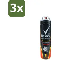 Rexona – Deodorant Spray – Champions – 150 ml - Bulkverpakking - 3 stuks