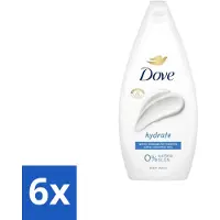 Dove 6 x Douchecrème Hydrate 450 ml - Douchegel Hydrateren - Zachte Huid - Huid Verzorgen - Droge Huid - Mild Reinigen