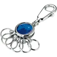 Troika Patent Around The World Sleutelhanger Blauw