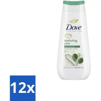 Dove 12 x – Douchecrème – Hydrating Care – 225 ml - Douchecrème - Hydraterende Douchecrème - Droge Huid - Zachte Huid - Frisse Huid