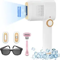 Aura Laser Ontharingsapparaat – Haarverwijderaar IPL Technologie – Ontharingsapparaat Met 9 Energieniveaus - Epileerapparaat Voor Vrouwen – Wit - 24cm x 18cm x 7cm
