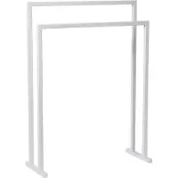 Atmooz - Handdoekenrek Donau - Wit - 60x24x82 cm - Matwit Gepoedercoat Metaal - Industrieel Design voor Badkamer en Dressing