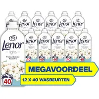 Lenor 12x Lenor Wasverzachter Katoen Fris 40 Wasbeurten 840 Ml