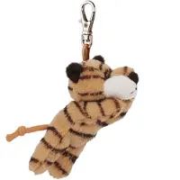 Nature Planet Pluche Tijger knuffel sleutelhanger 6 cm - Speelgoed dieren sleutelhangers - Kleine knuffeltjes