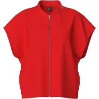 Pieces Lounge vest met rits - Zip sweat vest - Rood / XS