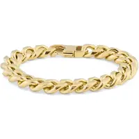 Lucleon 10 mm Goudkleurige Ketting Armband