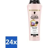 Schwarzkopf 24 x Gliss-Kur - Shampoo - Split Hair Miracle - Herstelt Gespleten Haarpunten - 400 ml - Gespleten Haarpunten - Haar Herstel - Haar Versterken - Hydrolyzed Keratine - Vitamine E