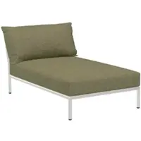 Houe Loungeset Level 2 Chaiselong Frame Muted White Cushion Leaf