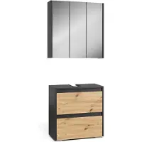 Vicco Majest Badkamermeubelset – 2 delen Antraciet/Artisan