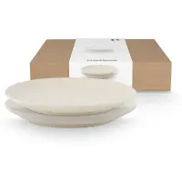 Vt wonen Bord vtwonen Plates Ceramic Offwhite 24 cm (Set van 2)