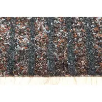 Prima - Heavy Duty - Deurmat - Schraapmat - Ribbel - donker bruin - zwart - 90x90cm - antislip