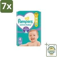 Pampers 7 x – Luiers – Active Baby Maat 4 – 46 Luiers - Grootverpakking - Koffiezetapparaat - Koffiezetapparaat - Koffiezetapparaat