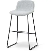 Nolon Nino-Mats barkruk grijs melange - zwart onderstel - 75 cm