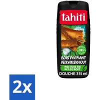 Tahiti 2 x – Douchegel – Tropenhout Vegan - 315 ml - Douchegel Tropisch Hout - Vegan Douchegel - Natuurlijke Douchegel - Houtgeur Douchegel - Energieke Douchegel