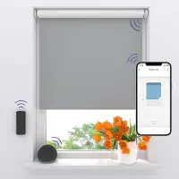 DTCH Elektrisch Rolgordijn Verduisterend - Easy - Steel Grey - 90 x 190 cm - Motionblinds CMD-03