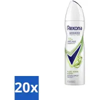 Rexona 20 x - Deodorant - Spray - Aloe Vera Scent - 150ml - Deodorant Spray - Aloë Vera Geur - Zweetbestendig - Droogte - Fris
