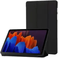Mobigear Tablethoes geschikt voor Samsung Galaxy Tab S11 Hoes TPU,Kunstleer | Tri-Fold Gel Bookcase - Zwart