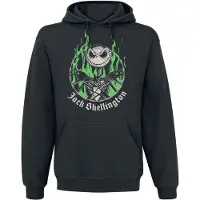 The Nightmare Before Christmas - Disney Trui met capuchon - Green Flames - S tot XXL - voor Mannen - zwart | Maat XXL