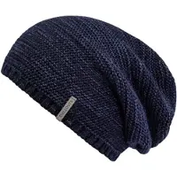 Chillouts beanie muts Keith navy gemeleerd