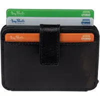 Tony Perotti Van Gogh EVO RFID leren Pasjeshouder met bankbiljet- en kleingeldvak - Zwart