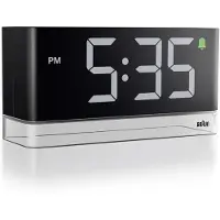 Braun BC27B - Wekker - Digitaal - LED-display - Nachtverlichting - Instelbaar nachtlampje - Snooze - Automatische helderheid - 12/24H - Zwart - Transparant