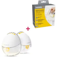Medela Motion InBra dubbel + Moedermelk bewaarzakjes 50 stuks - Voordeelverpakking