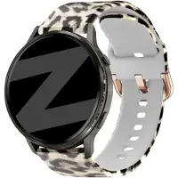Bandz Siliconen bandje 'Lucky Leopard' geschikt voor Garmin Vivoactive 4s / Vivomove 3s / Venu 4 - 41mm / Venu 3s / Venu 2s / Forerunner 265s / Forerunner 255s - Luipaard