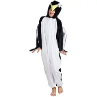 Boland Pinguin kostuum - onesie - zwart/wit - kinderen - carnaval - dierenpak 116