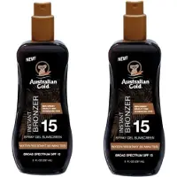 Australian Gold SPF 15 Spraygel met Bronzer - 2 x 237 ml - voordeelverpakking- multipack