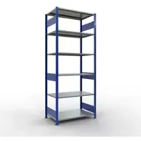 Schulte Legbordstelling MULTIplus150 - 6 legborden - L 1000 x B 600 x H 2500 mm - draagvermogen 150 kg - gentiaanblauw RAL 5010