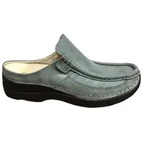 Wolky Instapper Women Roll Slide Fantastic Leather Sage Green-Schoenmaat 42