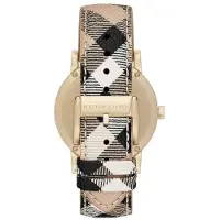 Burberry BU9026 The City Champagne Dial Check Strap dameshorloge