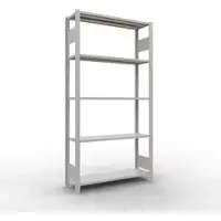 Schulte Legbordstelling MULTIplus150 - 5 legborden - L 2000 x B 300 x H 2000 mm - draagvermogen 150 kg - lichtgrijs RAL 7035