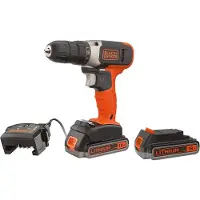 Black & Decker BCD001E2K Accuboormachine | 18V | Inclusief 2x2,5Ah accu en lader | In koffer - BCD001E2K-QW