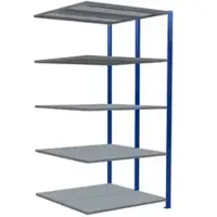 Schulte Lagertechnik - Dubbel legbordstelling. Type 250 kg - 2000x1000x2x500 mm, 10 schappen