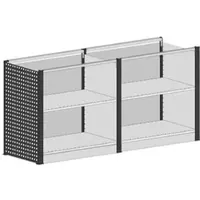 Schulte Lagertechnik uitschuifbaar baliesysteem MULTIplus Set 1, recht, 1 x startmodule/1 x eindmodule, zonder werkbladen