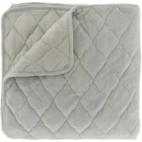 Unique living JENNY - Bedsprei - Ruitmotief - Heerlijk zacht - Light grey - 240x280