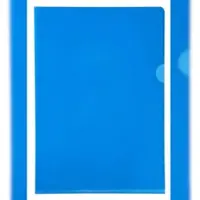 Exacompta 10x Pak van 10 L mappen - gladde en stevige PVC 13/100e - A4 - Blauw - 660525E