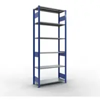 Schulte Legbordstelling MULTIplus150 - 5 legborden - L 1000 x B 400 x H 2500 mm - draagvermogen 150 kg - gentiaanblauw RAL 5010