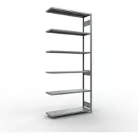 Schulte Insteekstelling MULTIplus250 Express - aanbouwsectie - B 1300 x D 400 x H 3000 mm - 7 legborden - draagvermogen 250 kg - staal - verzinkt