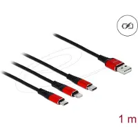 DeLOCK IPhone kabel 3 in een - Micro - USB C - Lightning