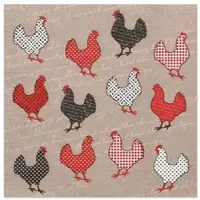 Papstar 10x 20 Servetten 3-laags 1/4 vouw 33 cm x 33 cm Cocotte