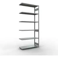Schulte Insteekstelling MULTIplus250 Express - aanbouwsectie - B 1300 x D 500 x H 3000 mm - 7 legborden - draagvermogen 250 kg - staal - verzinkt
