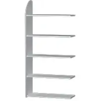 Kerkmann Dante kantoorrekken, aanbouwrekken, H 1900 x B 1000 mm, zonder achterwand, lichtgrijs